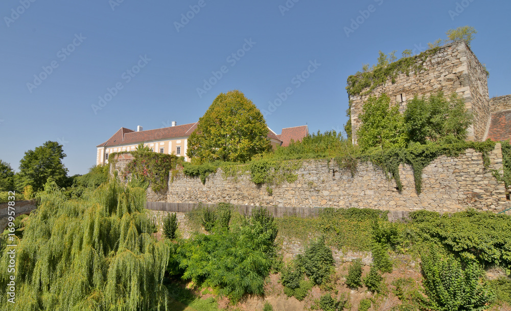 Medieval town wall and castle Drosendorf