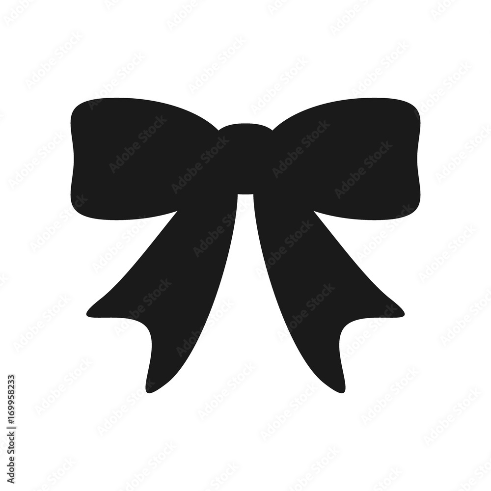 Bow icon of ribbon isolated on white background Bow icon of ribbon isolated on white background