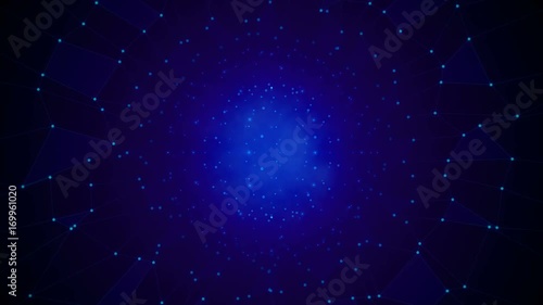 Wallpaper Mural Dark Blue Particle Sphere - Looping Animated Background Torontodigital.ca