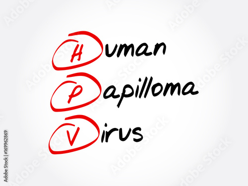 HPV - Human Papilloma virus , acronym concept background