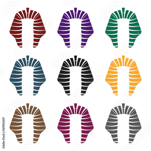 Nemes icon in black style isolated on white background. Hats symbol stock vector illustration.