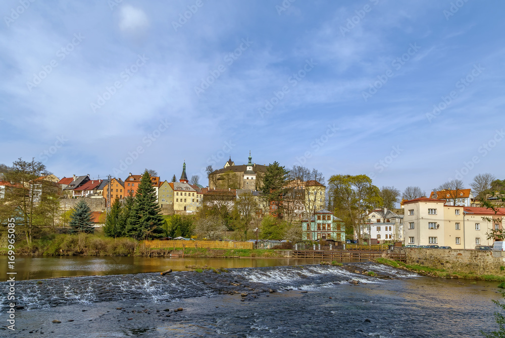 View of Loket city, Czech republic