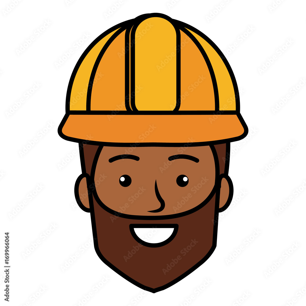 repairman builder head avatar character vector illustration design repairman builder head avatar character vector illustration design