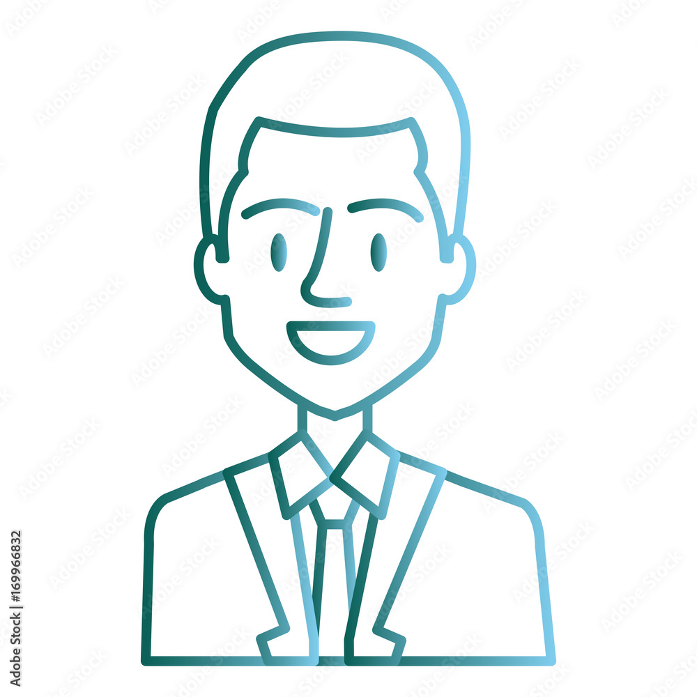 elegant businessman avatar character vector illustration design