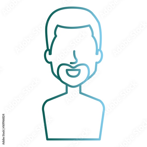 young man shirtless avatar character vector illustration design