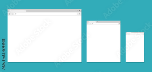 Browser window. Browser in flat style. Vector illustration