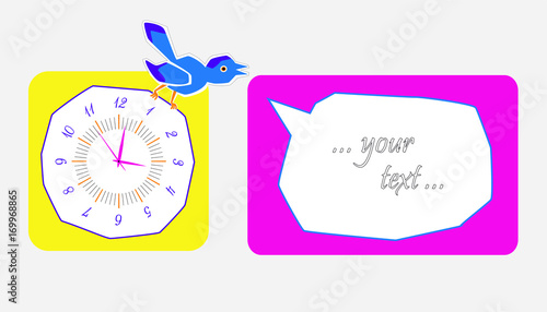 Template for wall clock. Шаблон для настенных часов.