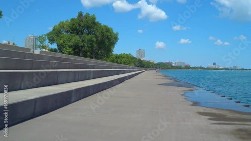 Diversey Parkway Chicago pedestrian pathway photo