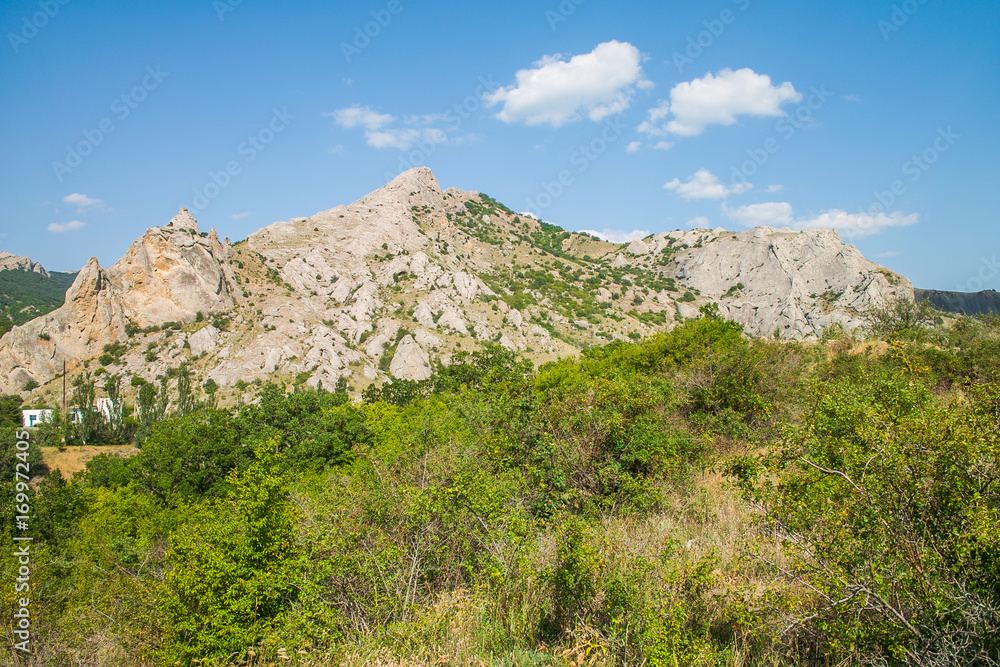Rocky mountain landscape in Crimea, Russia