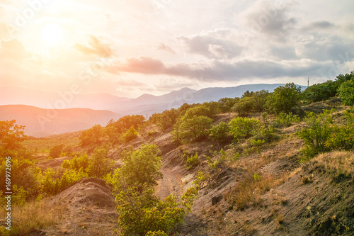 Rocky mountain landscape in Crimea, Russia