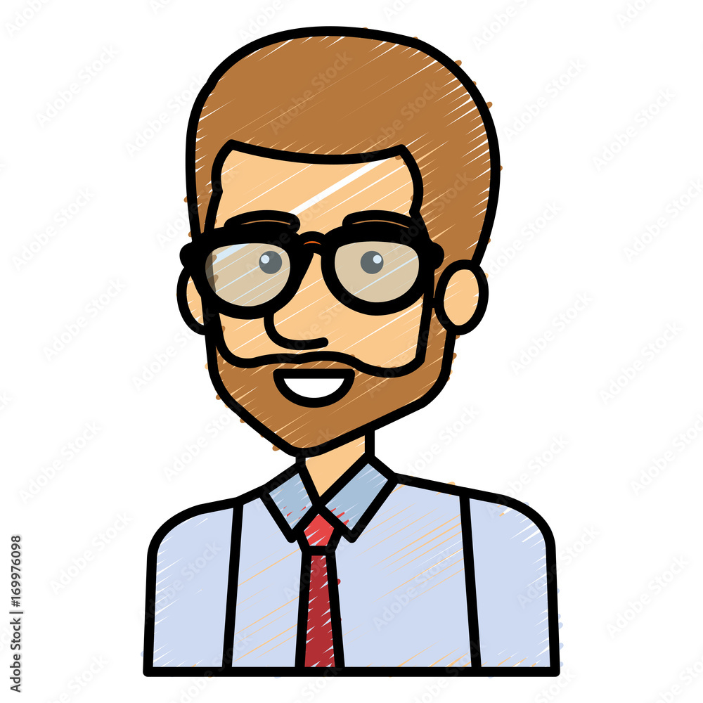 elegant businessman avatar character vector illustration design