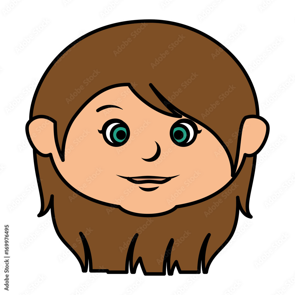cute little girl head character vector illustration design cute little girl head character vector illustration design