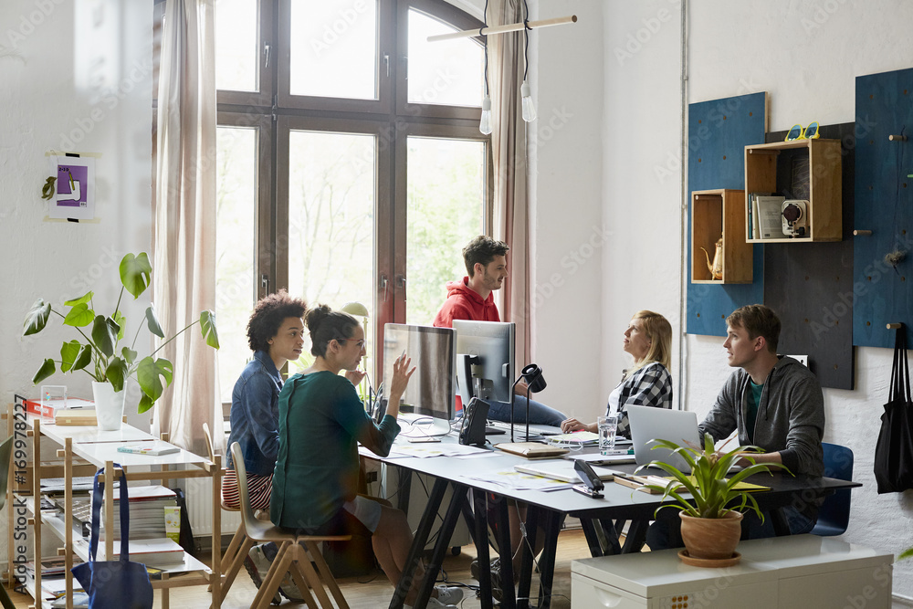 Team Of Creative Business People Working In Office Team Of Creative Business People Working In Office