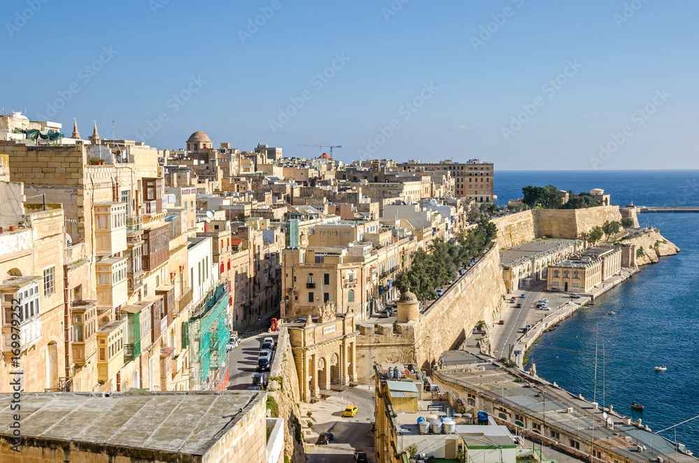 View of Valletta, Malta, with Victoria Gate