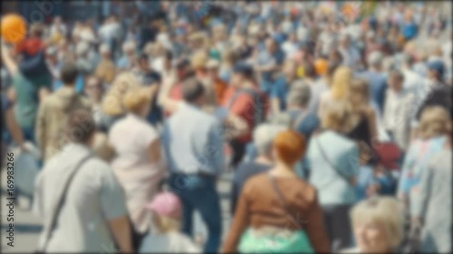 Wallpaper Mural Street filled with a very busy anonymous crowd. City pedestrian. Unrecognizable mass of people walking in the city. Crowded street , blurred face. Torontodigital.ca