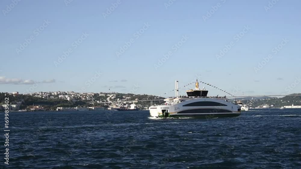 ferry boat going on the sea ferry boat going on the sea