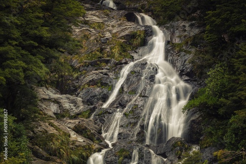 A cascade   waterfall in New  Zealand