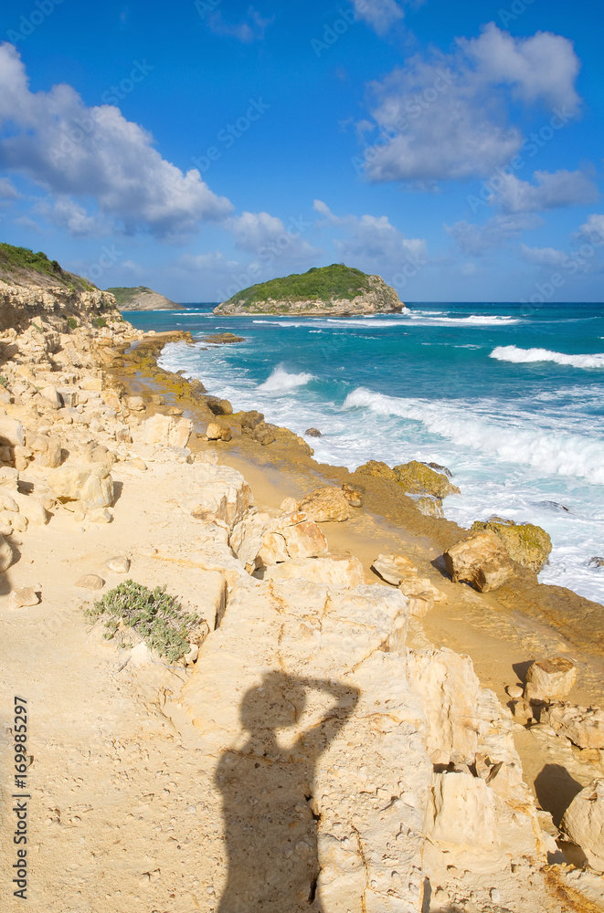 Half Moon Bay Atlantic Ocean coast - Caribbean tropical island - Saint John's - Antigua and Barbuda
