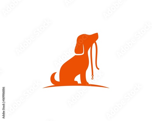Dog sitting logo