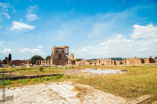 Photography Palatine hill ancient ruins in Rome, Italy