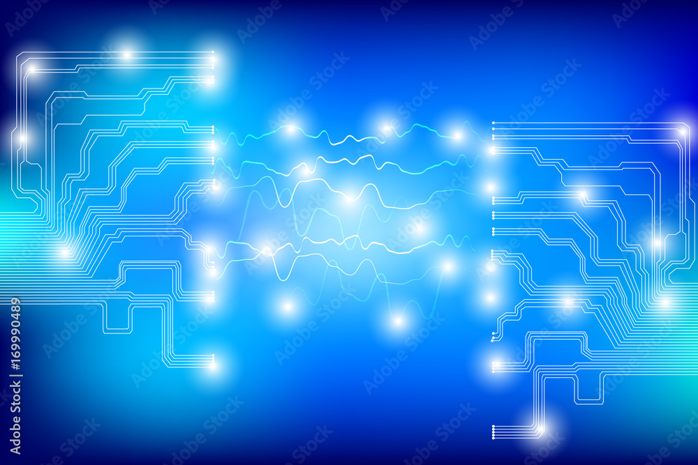 Blue Abstract Hi Technology Innovation Line Circuit Communication Concept Vector Background Blue Abstract Hi Technology Innovation Line Circuit Communication Concept Vector Background
