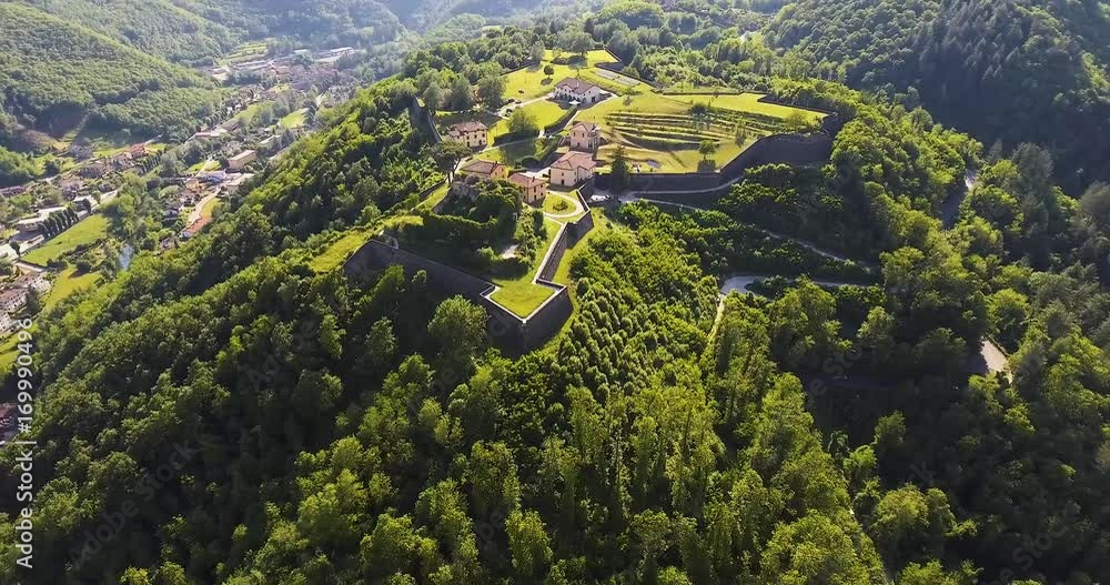 custom made wallpaper toronto digitalAerial footage, a Montalfonso fortress in Tuscany, Italy, 4K