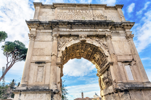 Obraz na plátne Titus Arch Jerusalem Victory Roman Forum Rome Italy