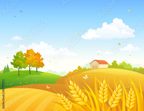 Autumn farmland