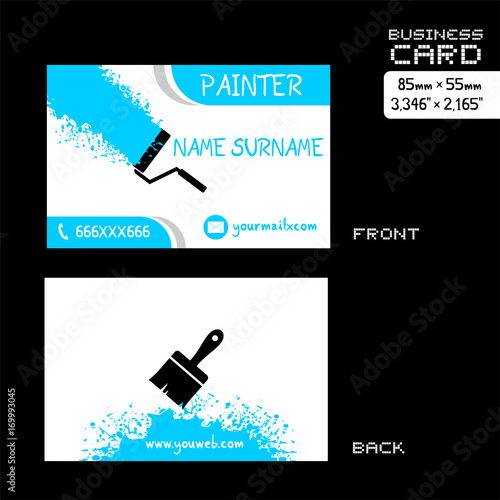 business card for painter worker
