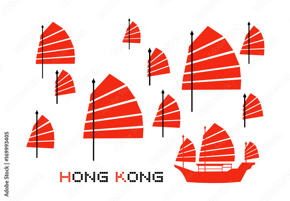 Naklejka premium Hong Kong symbol