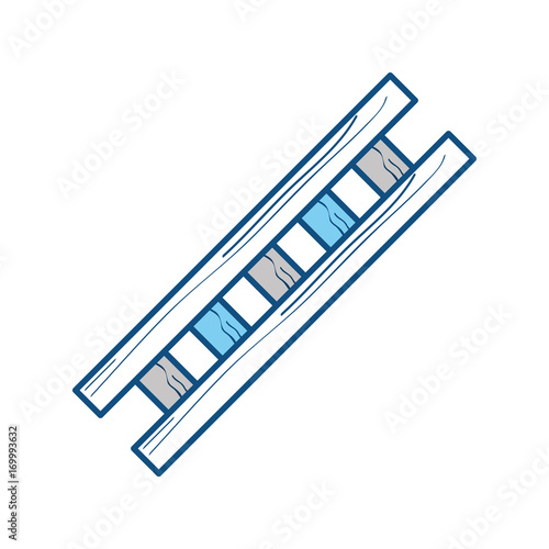 ladder icon over white background vector illustration