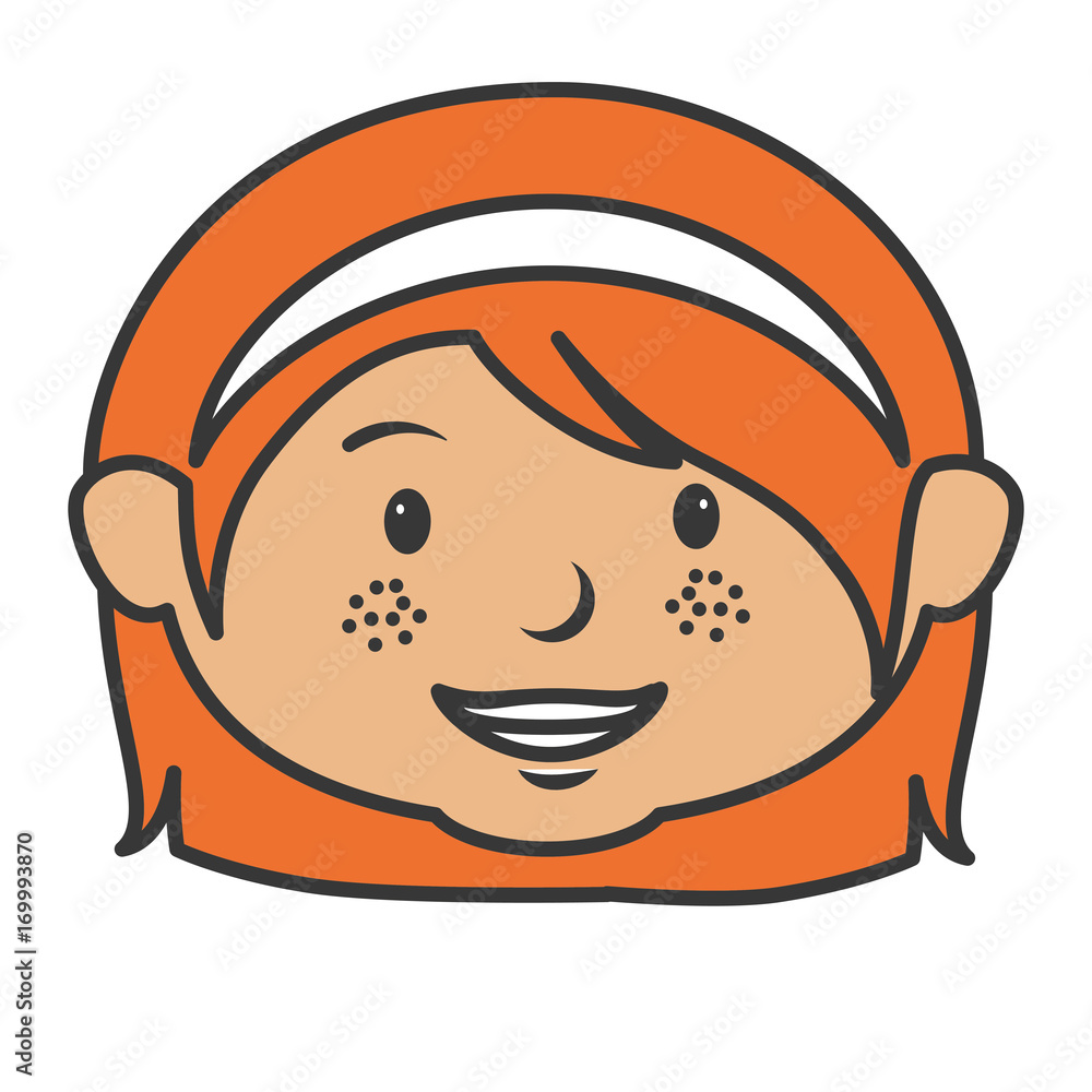 cute little girl head character vector illustration design cute little girl head character vector illustration design