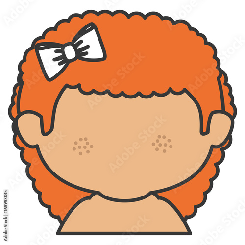 cute little girl shirtless character vector illustration design