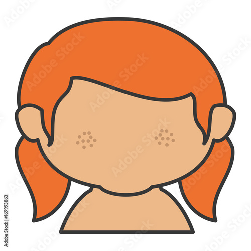 cute little girl shirtless character vector illustration design