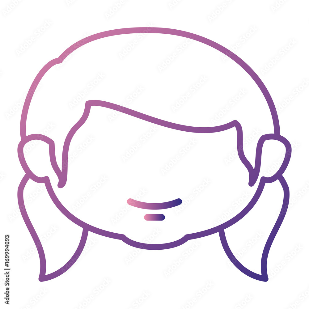 cute little girl head character vector illustration design cute little girl head character vector illustration design