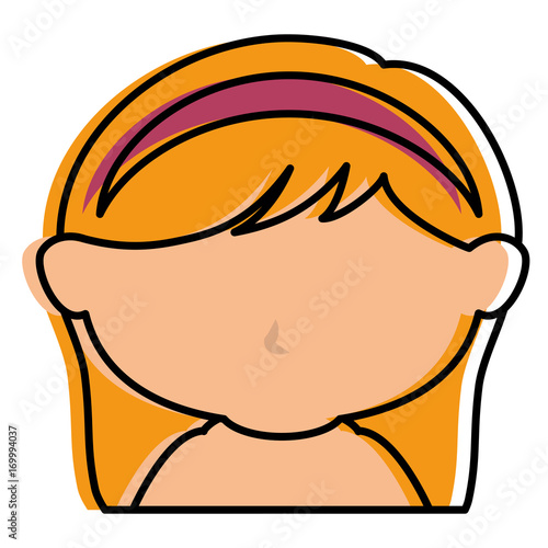 cute little girl shirtless character vector illustration design
