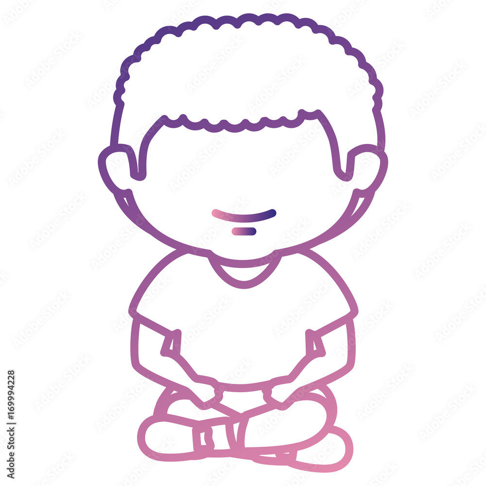 cute little boy seated character vector illustration design cute little boy seated character vector illustration design