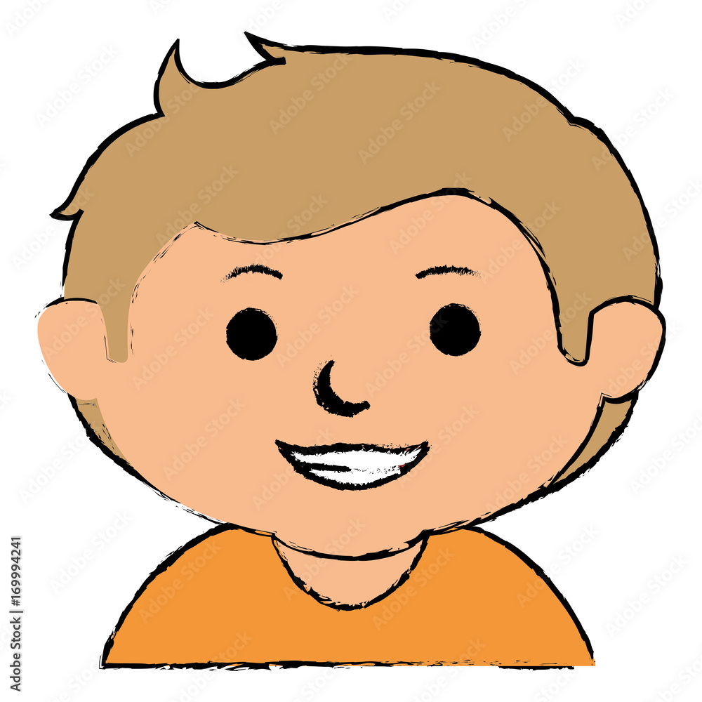 Obraz premium cute little boy character vector illustration design