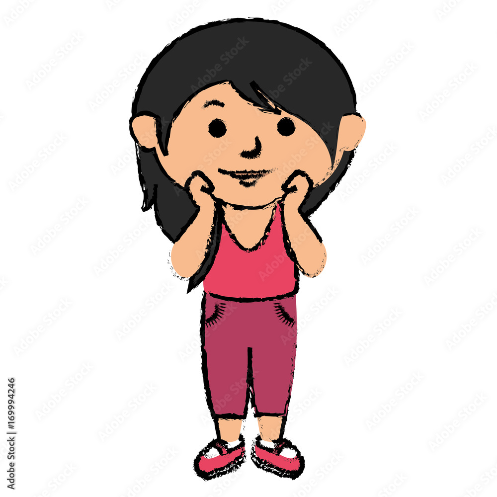 cute little girl character vector illustration design cute little girl character vector illustration design