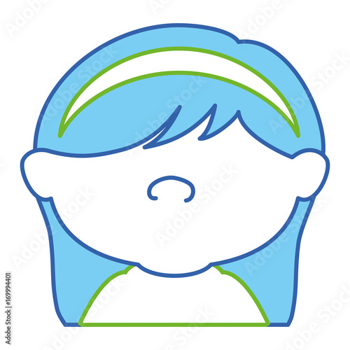 cute little girl shirtless character vector illustration design