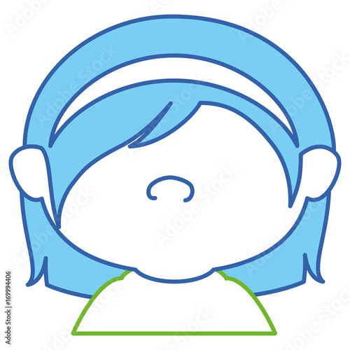 cute little girl shirtless character vector illustration design