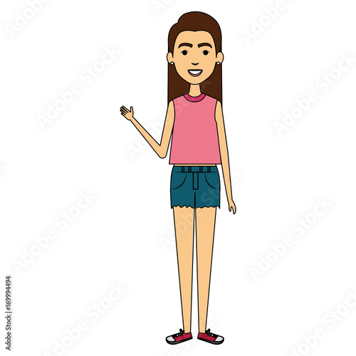 beautiful woman avatar character vector illustration design