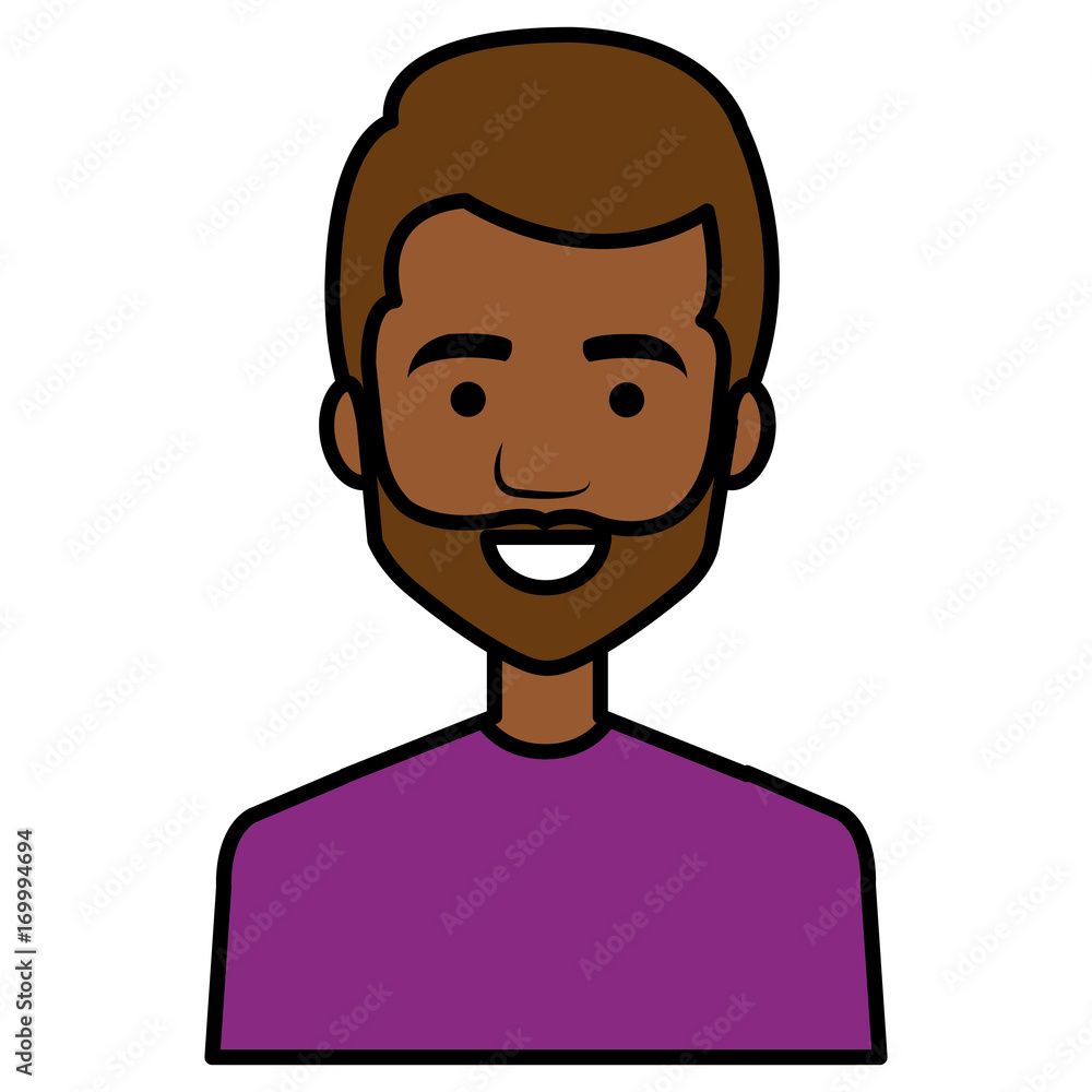 young man black head avatar character vector illustration design young man black head avatar character vector illustration design