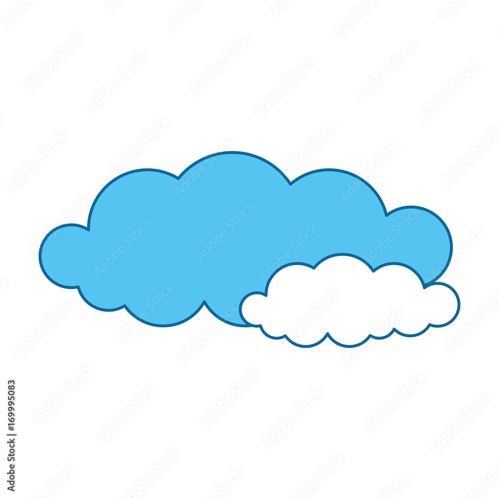 clouds sky isolated icon vector illustration design