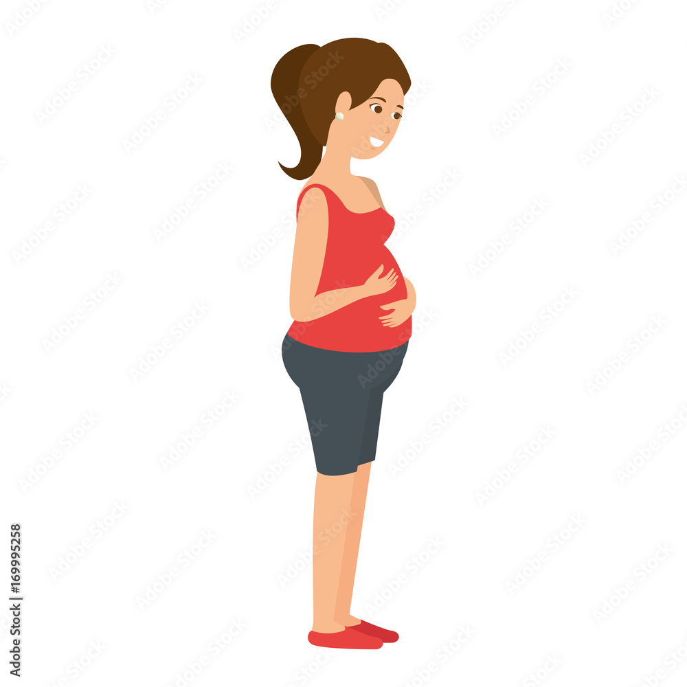 woman pregnant avatar character vector illustration design woman pregnant avatar character vector illustration design