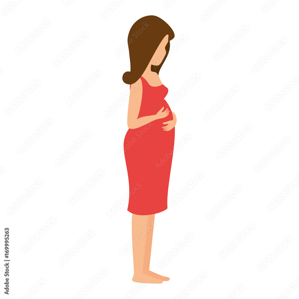 woman pregnant avatar character vector illustration design woman pregnant avatar character vector illustration design