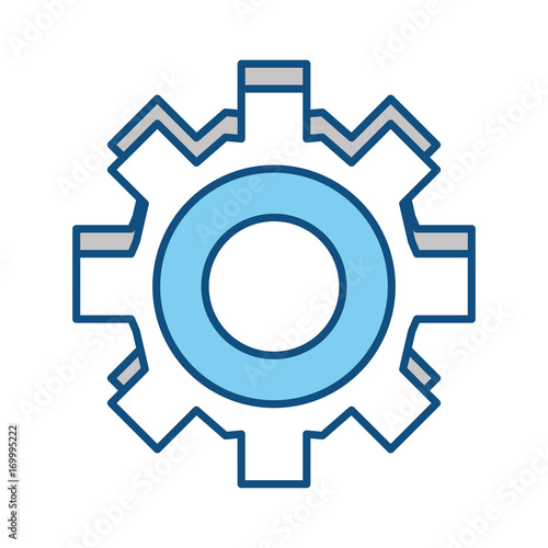 gear wheel icon over white background vector illustration