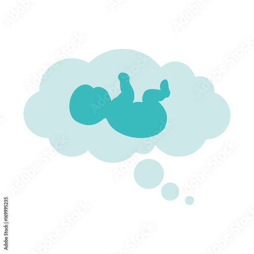 dream cloud with baby vector illustration design