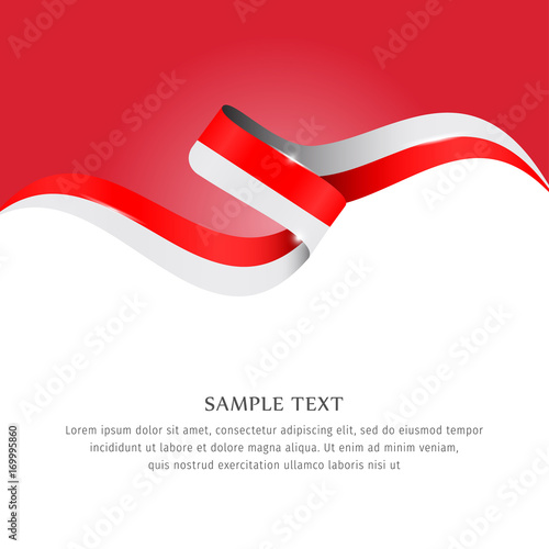 Abstract background flag. Background flag ribbon for liberty, national event, celebration, brochure, slide show, and general election. Abstract color background Indonesia flag ribbon vector.