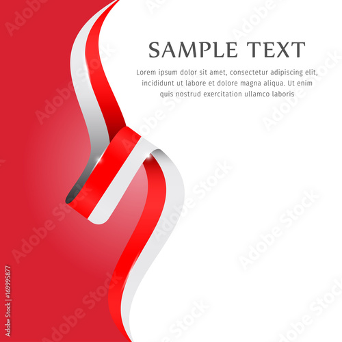 Abstract background flag. Background flag ribbon for liberty, national event, celebration, brochure, slide show, and general election. Abstract color background Indonesia flag ribbon vector.